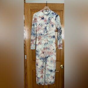 By Anthropologie Mock-Neck Fitted Lace Dress